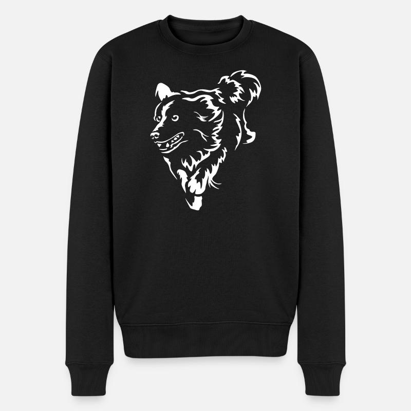 Border Collie « Black Edition » - Pull Premium bio Homme - noir