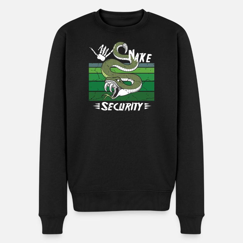 Schlangen Sicherheit - Männer Premium Bio Pullover - Schwarz