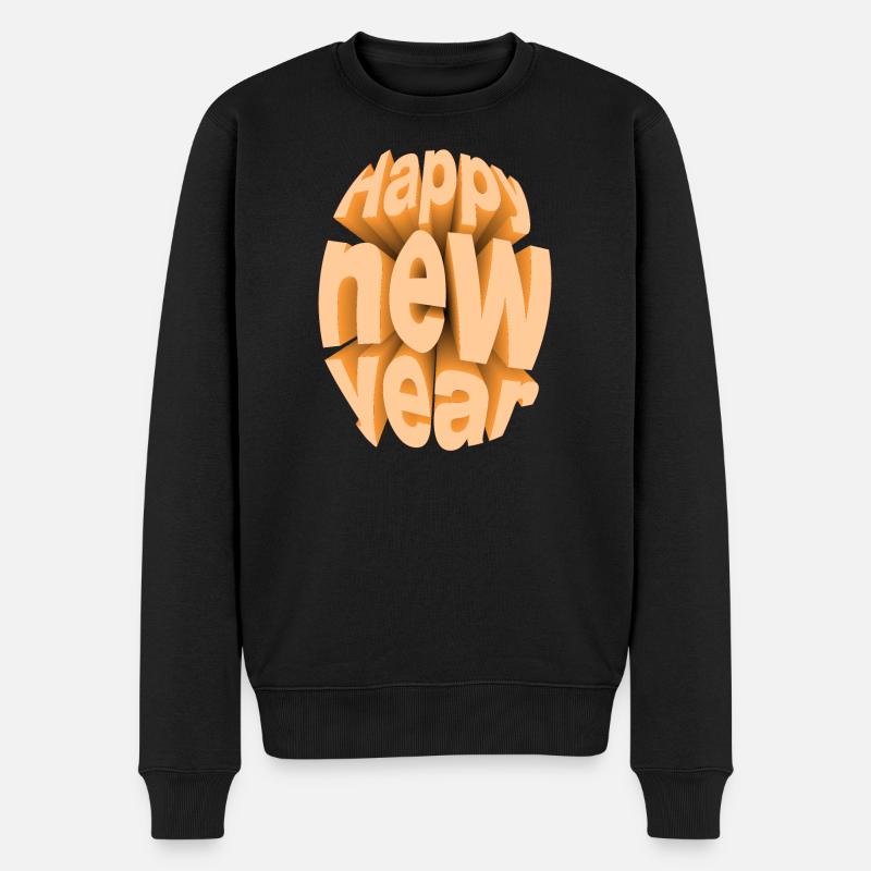 Design Festifisage du Nouvel An Coloré - Pull Premium bio Homme - noir