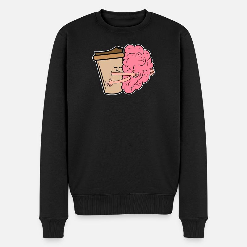 Kaffee Trinken Kaffeeliebhaber Kaffeetrinker - Männer Premium Bio Pullover - Schwarz