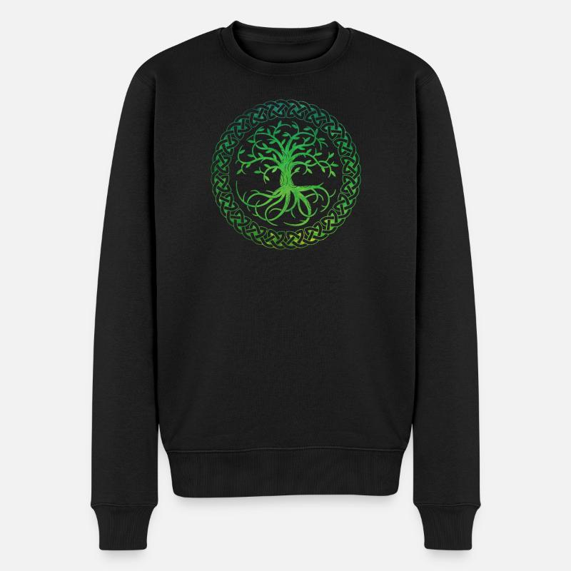 Celtic Tree of Life - Männer Premium Bio Pullover - Schwarz