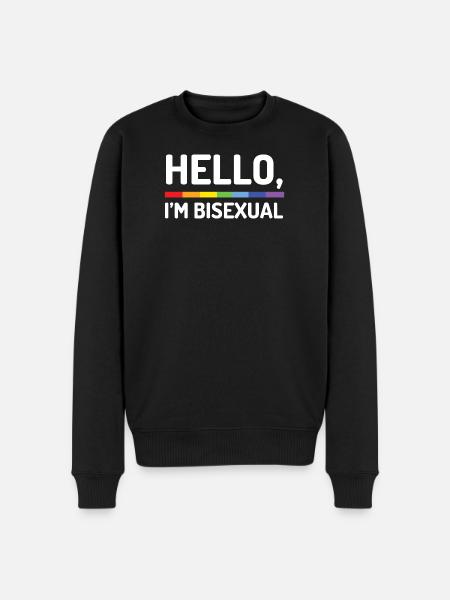 Hello, I’m Bisexual - Men's Premium Organic Jumper - black