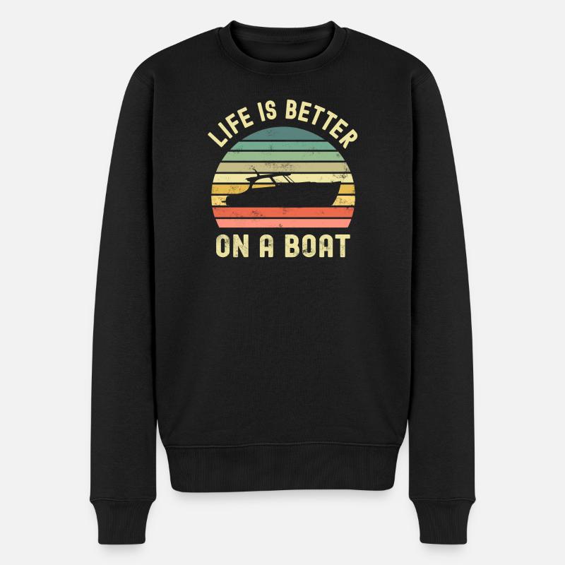 Propriétaire de bateau Boat Boater - Pull Premium bio Homme - noir
