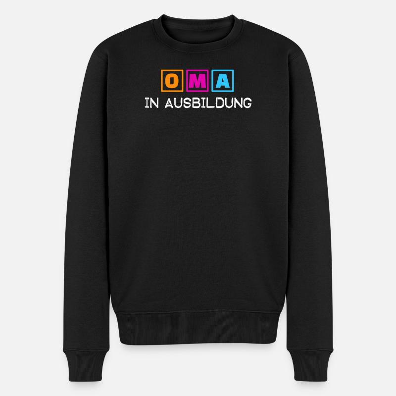Alte Frau Statement Großmutter Oma Rentnerin - Männer Premium Bio Pullover - Schwarz
