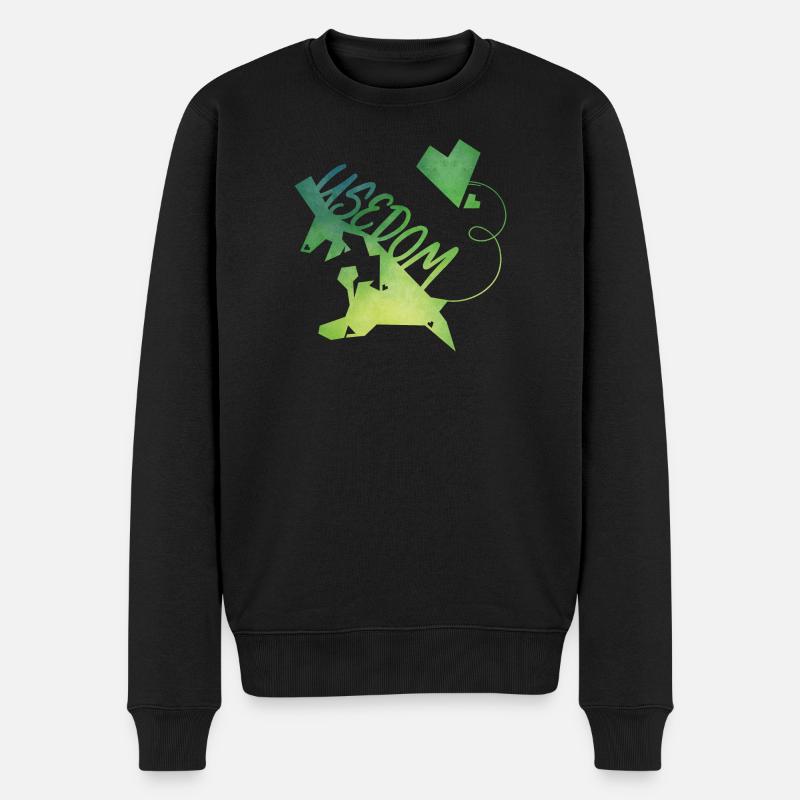 Usedom - Männer Premium Bio Pullover - Schwarz