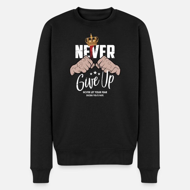 N’abandonnez jamais - Pull Premium bio Homme - noir