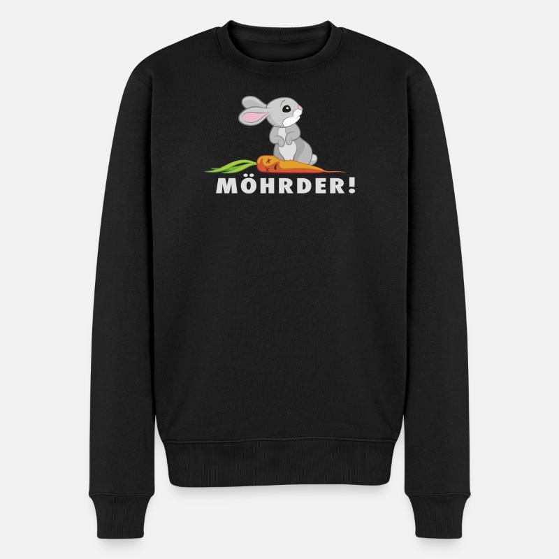 Möhrder - Männer Premium Bio Pullover - Schwarz