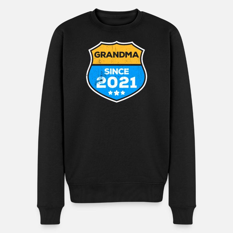 Grand-mère Grand-mère Déclaration Retraitée Grand-mère - Pull Premium bio Homme - noir