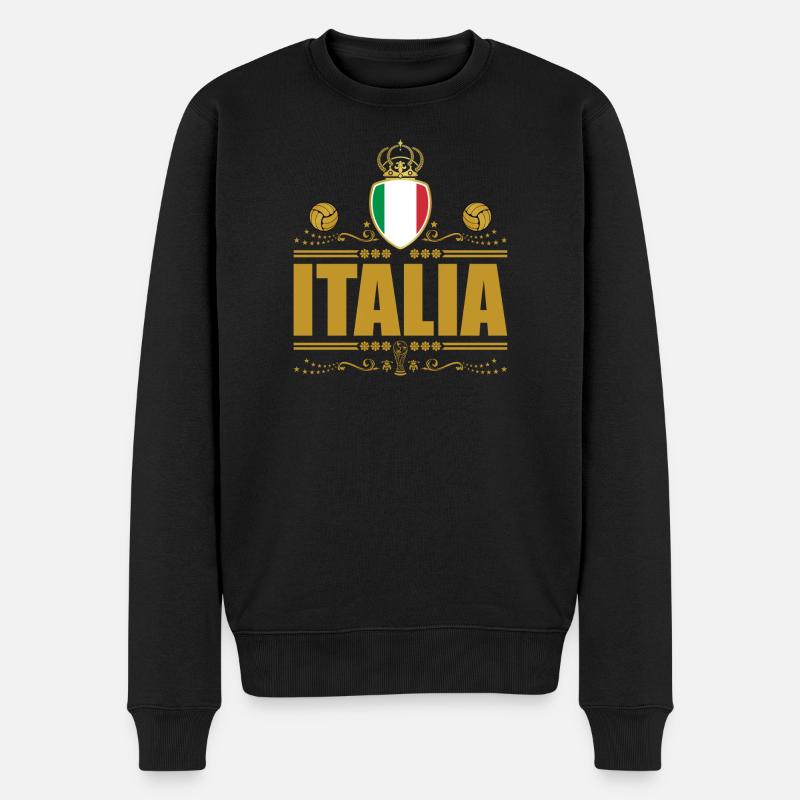 VIGNETTE D’OR ITALIA CALCIO - Pull Premium bio Homme - noir
