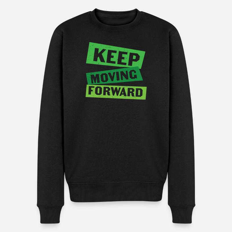 Keep Moving Forward Mental Health - Männer Premium Bio Pullover - Schwarz