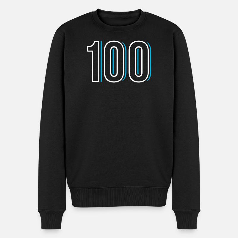 Numéro 100 - Cent - cent - Pull Premium bio Homme - noir