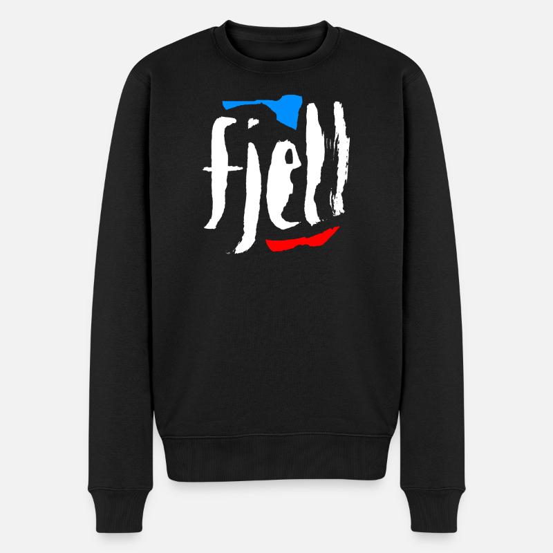 Berg (Fjell) Norwegisch - Männer Premium Bio Pullover - Schwarz