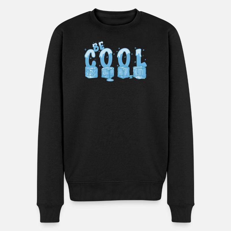 Sei Cool - Männer Premium Bio Pullover - Schwarz
