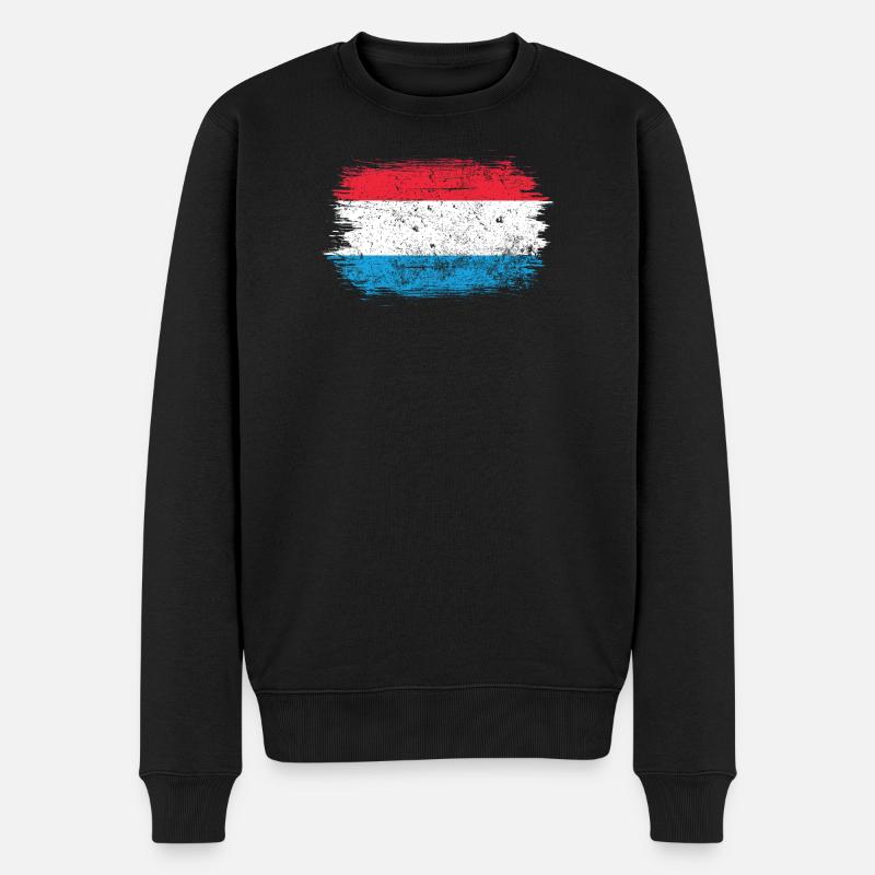 Coup de pinceau Drapeau néerlandais - Pull Premium bio Homme - noir