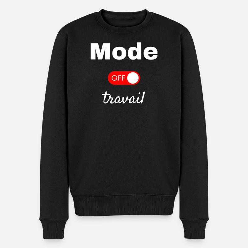 Mode travail off - Pull Premium bio Homme - noir