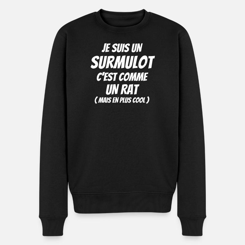 rat, surmulot, rongeur - Pull Premium bio Homme - noir