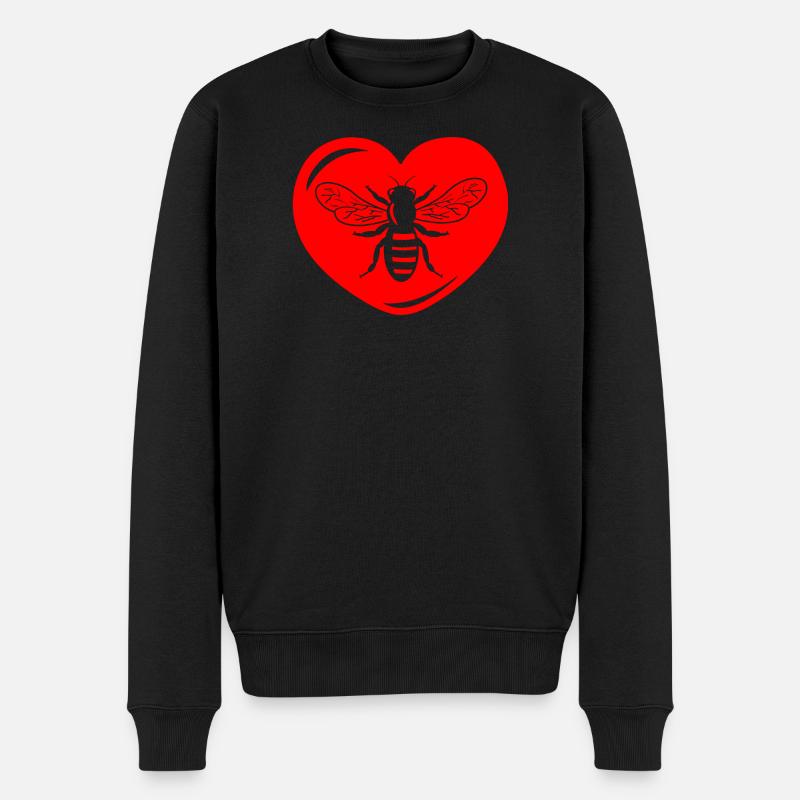 Im Herzen von - Männer Premium Bio Pullover - Schwarz