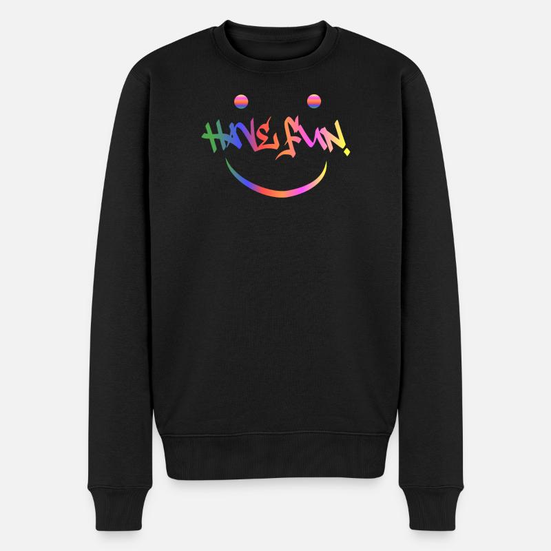 Hab Spaß - Männer Premium Bio Pullover - Schwarz