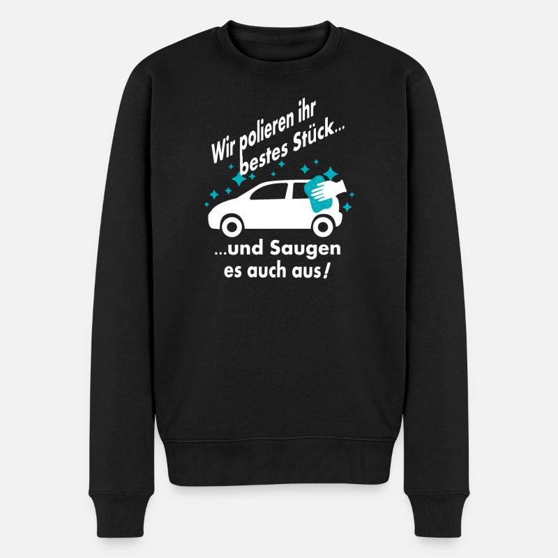 Auto Wäsche - Männer Premium Bio Pullover - Schwarz