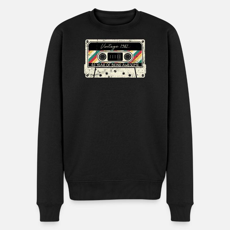 Millésime 1982 Cassette 40ème - Pull Premium bio Homme - noir