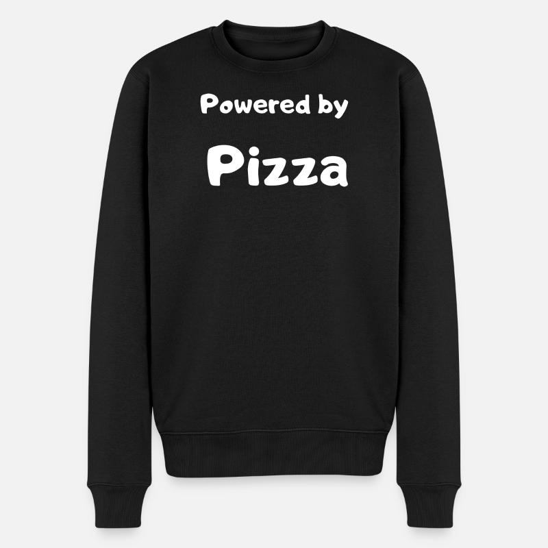 Pizza-Design - Männer Premium Bio Pullover - Schwarz