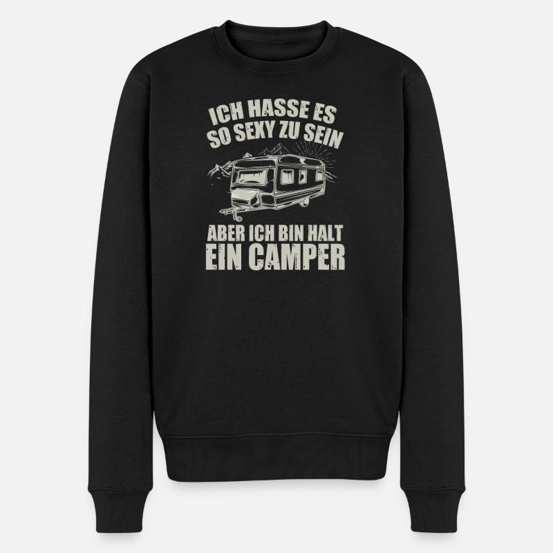 Cooles Camper Reisemobil Fun Shirt - Männer Premium Bio Pullover - Schwarz