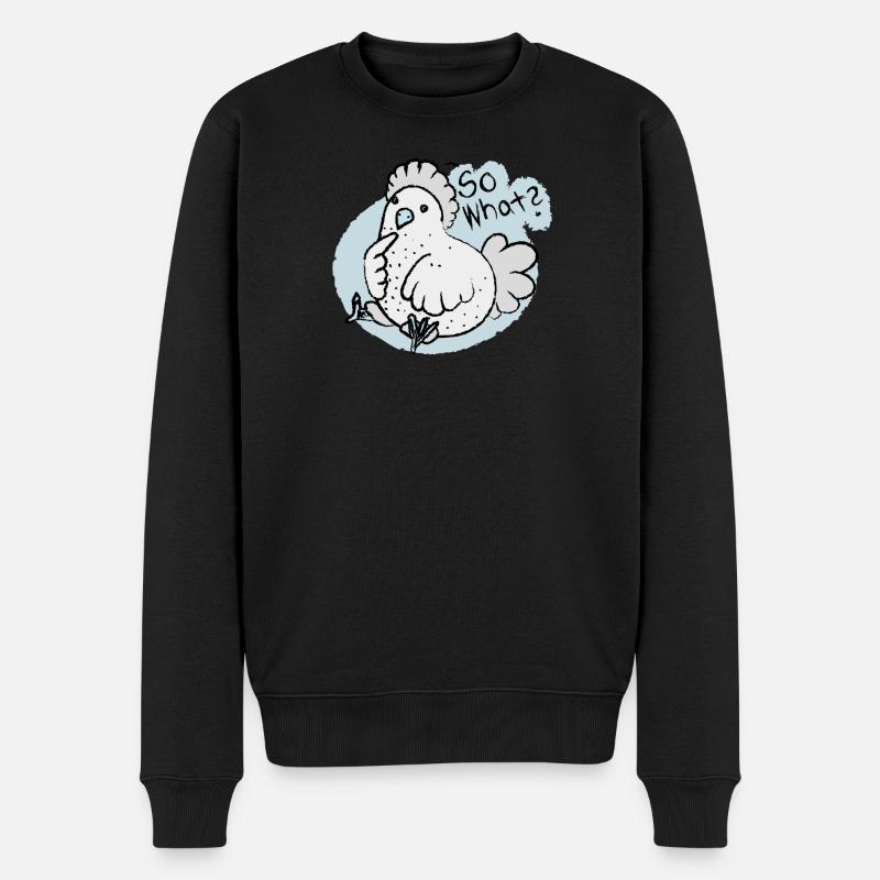 so what ? - Männer Premium Bio Pullover - Schwarz