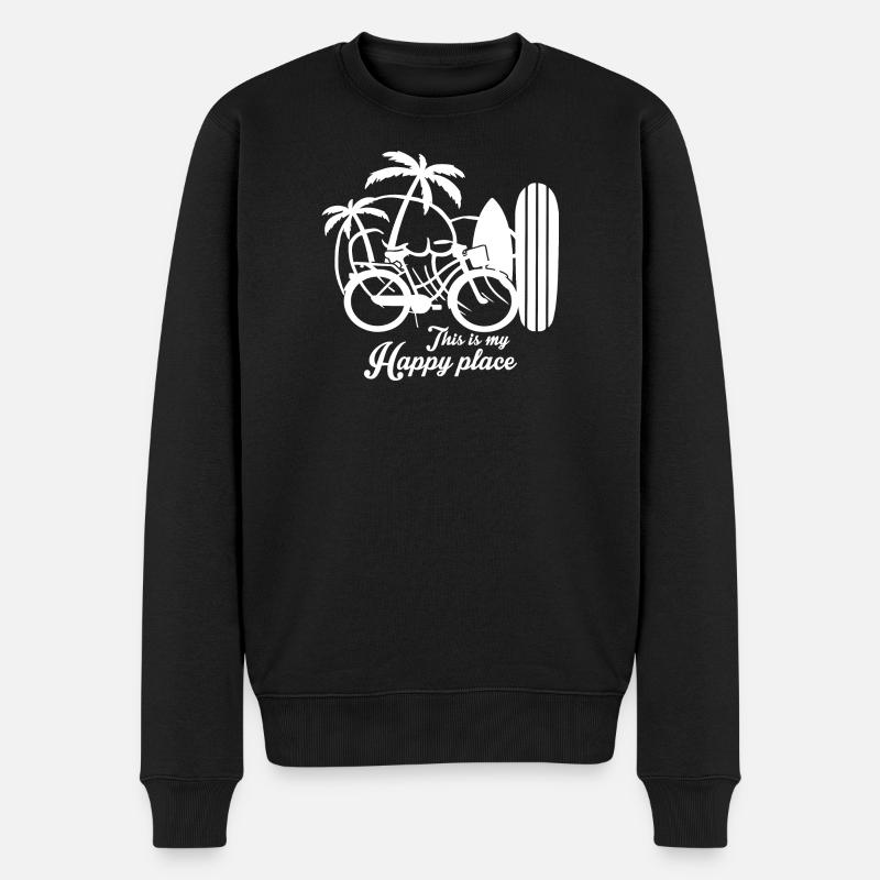 C’est mon endroit heureux - Pull Premium bio Homme - noir