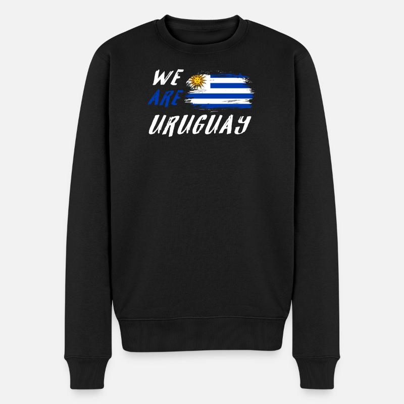Wir sind Uruguay - Männer Premium Bio Pullover - Schwarz