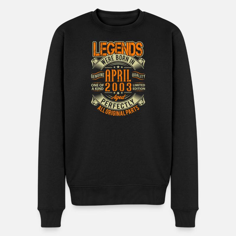 2003 Avril Anniversaire Légende - Pull Premium bio Homme - noir