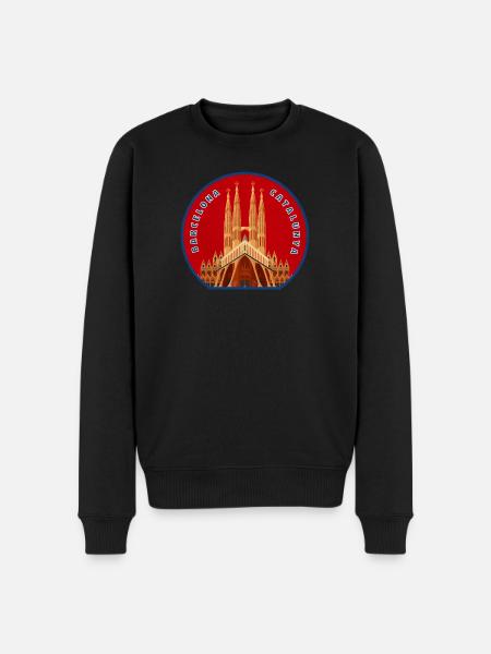 Sagrada Família Emblem Circle - Men's Premium Organic Jumper - black