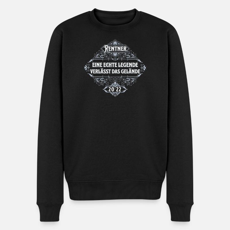 Rentner 22 Eine echte Legende verlässt das Gelände - Männer Premium Bio Pullover - Schwarz