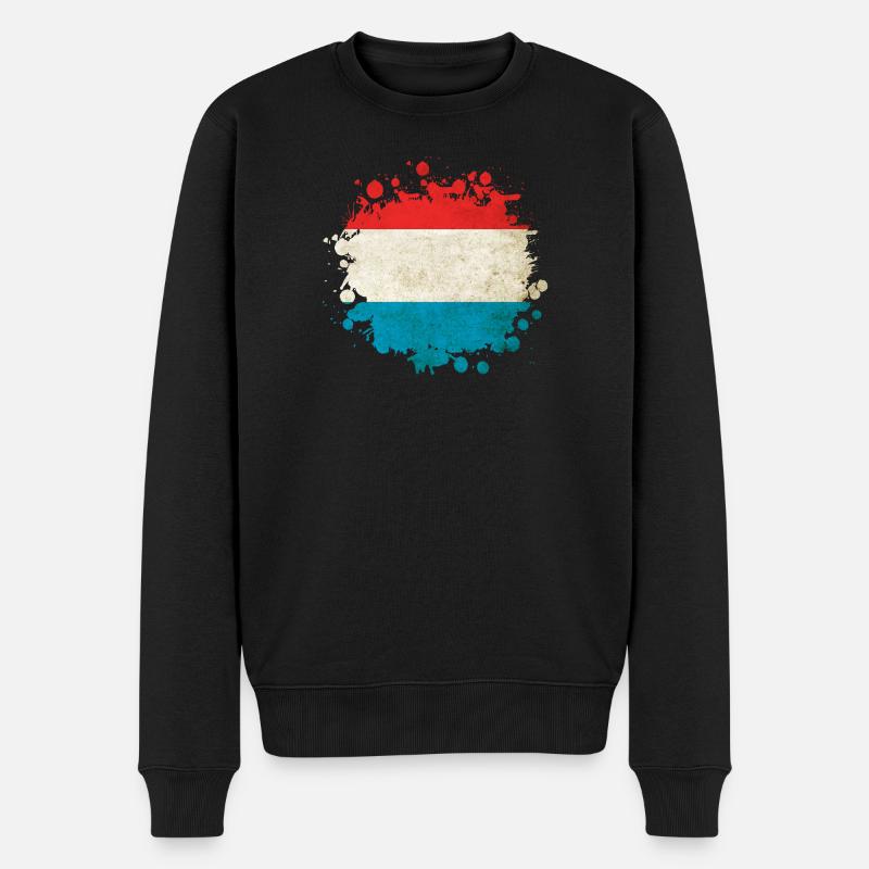 Blob drapeaux Luxembourg - Pull Premium bio Homme - noir