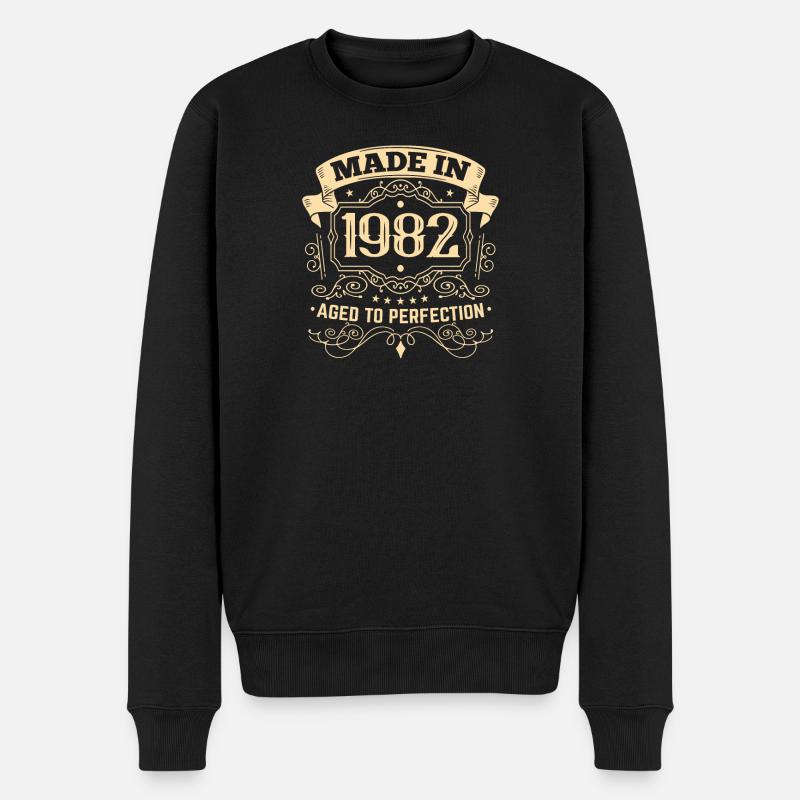 Fabriqué en millésime anniversaire 1982 - Pull Premium bio Homme - noir