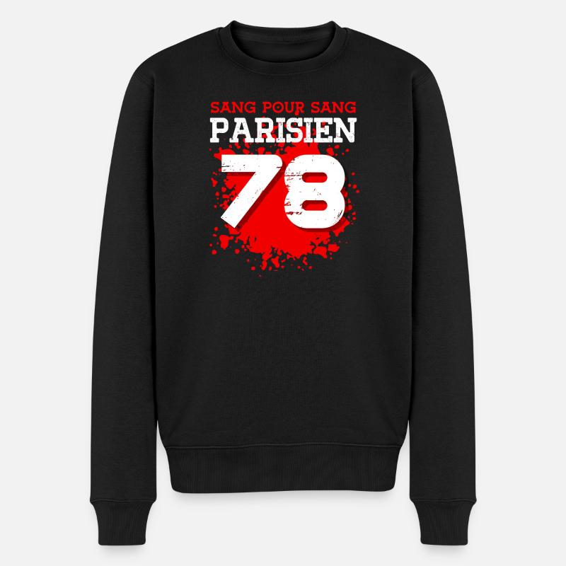 Sang Pour Sang Parisien - 78 - Pull Premium bio Homme - noir