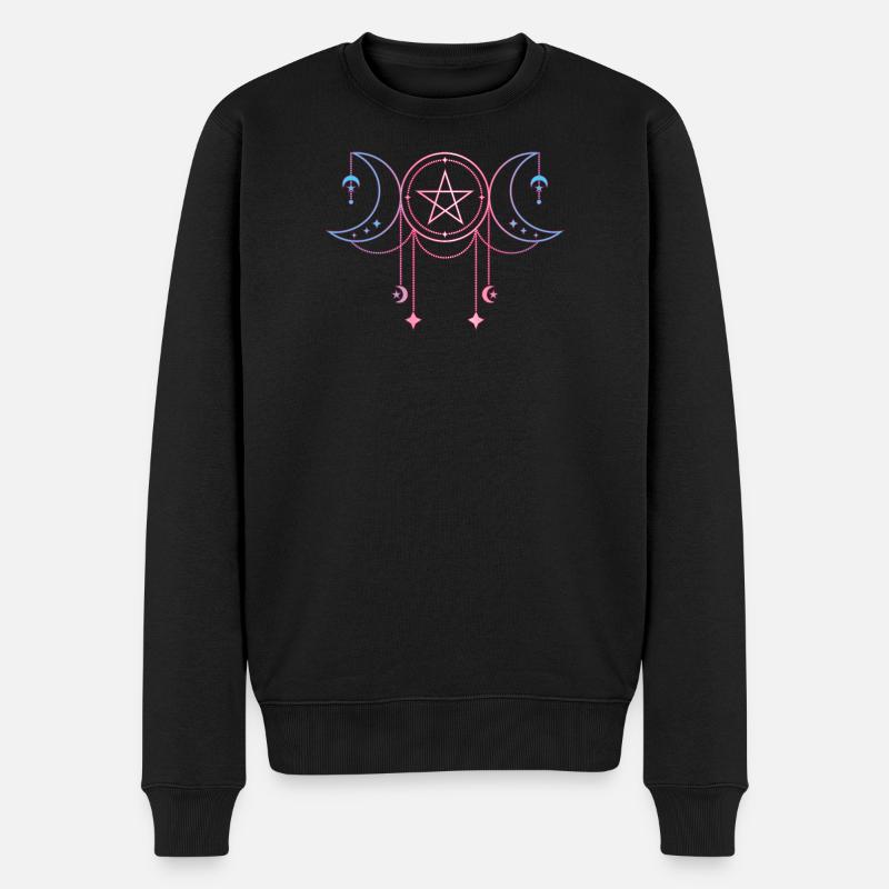 Dreifache Mondgöttin Transgender - Männer Premium Bio Pullover - Schwarz