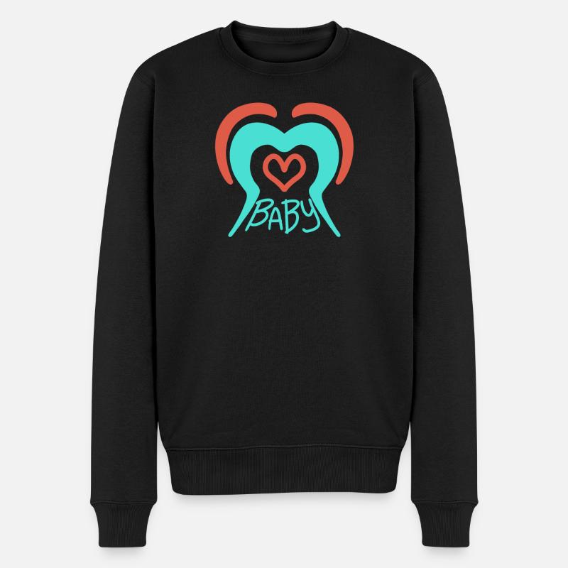 Baby - Männer Premium Bio Pullover - Schwarz