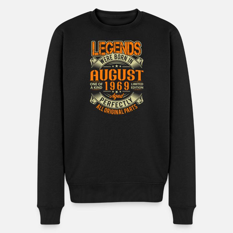 Légende d’anniversaire d’août 1969 - Pull Premium bio Homme - noir