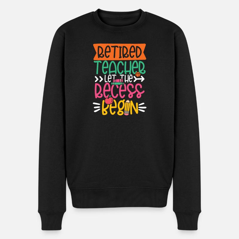 Ruheständler Lehrer Freiheit Design - Männer Premium Bio Pullover - Schwarz
