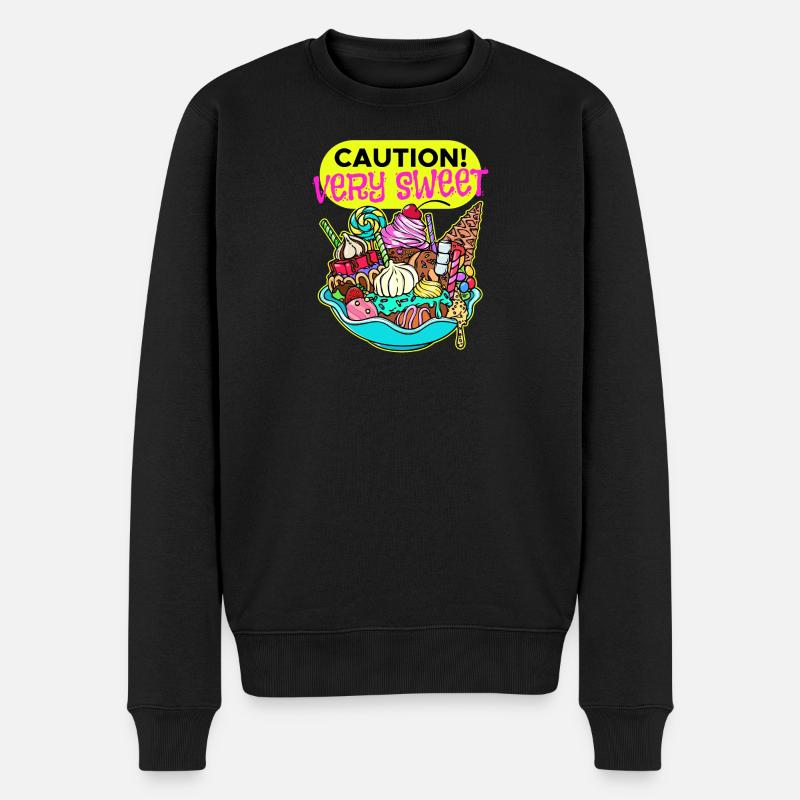 Chocolate Sweets Dessert Candy Statement - Men's Premium Organic Jumper - black