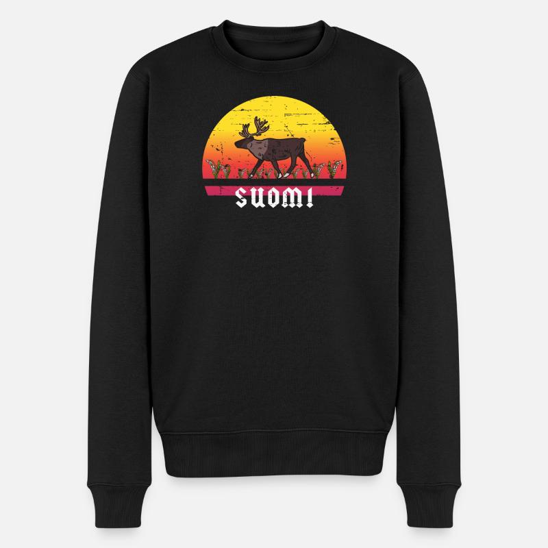 Finnland Urlaub - Männer Premium Bio Pullover - Schwarz