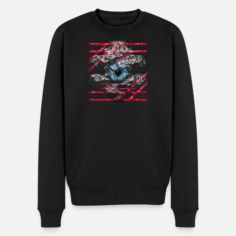 Auge - Männer Premium Bio Pullover - Schwarz