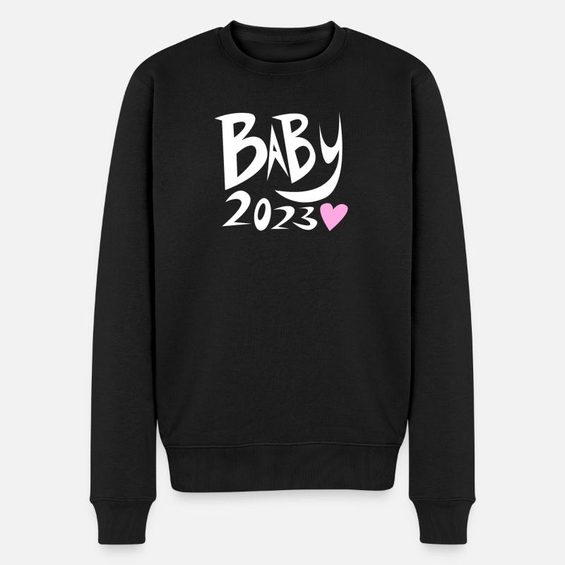 Bébé 2023Fille enceinte 2023 Grossesse - Pull Premium bio Homme - noir
