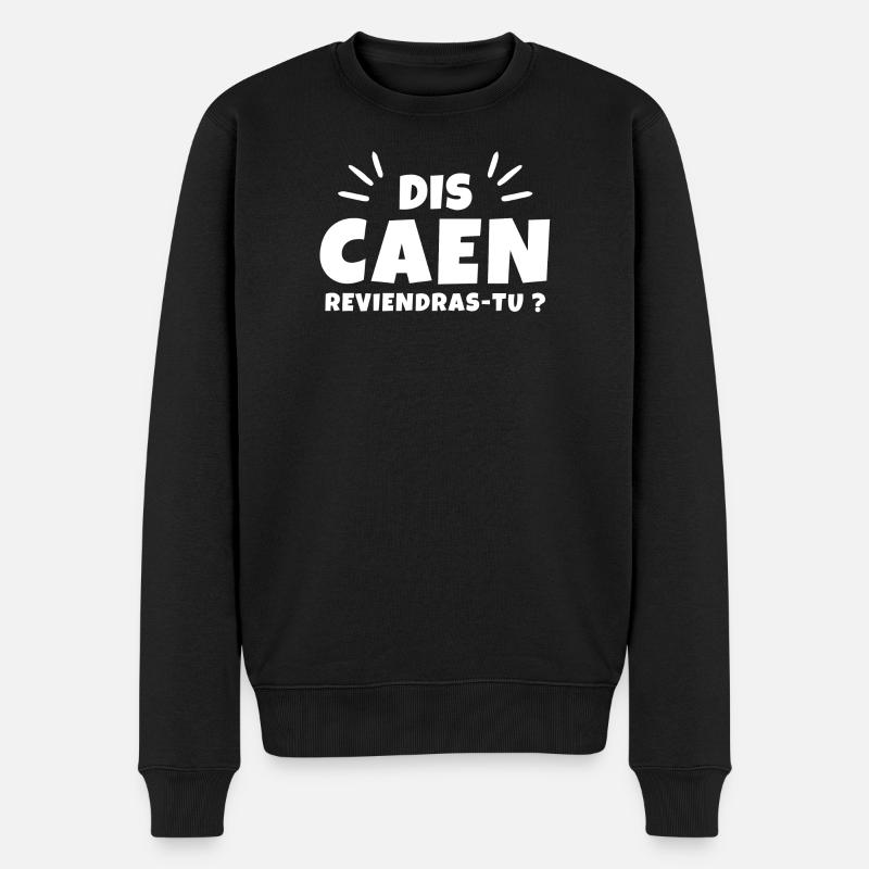 Normandie, CAEN - Pull Premium bio Homme - noir