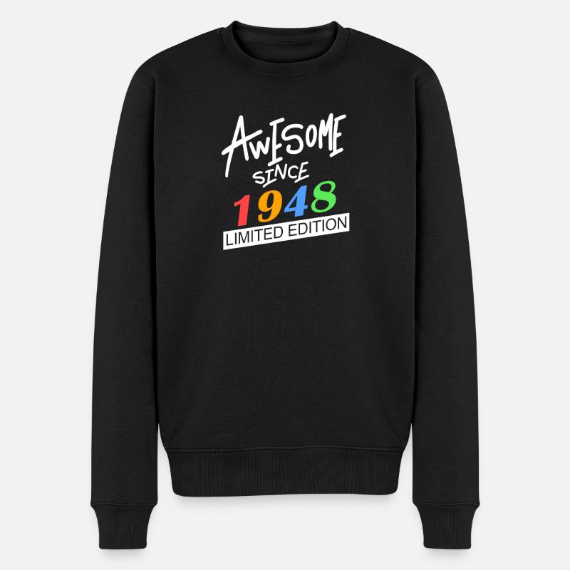 1948 - Männer Premium Bio Pullover - Schwarz