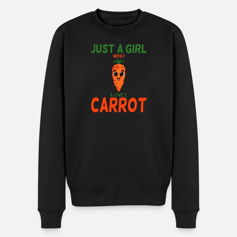 Vegansk gulerod gulerod gulerødder - Økologisk premium-sweatshirt til mænd - sort