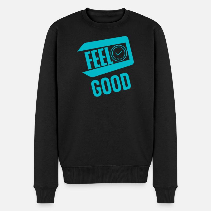 GUT FÜHLEN - Männer Premium Bio Pullover - Schwarz
