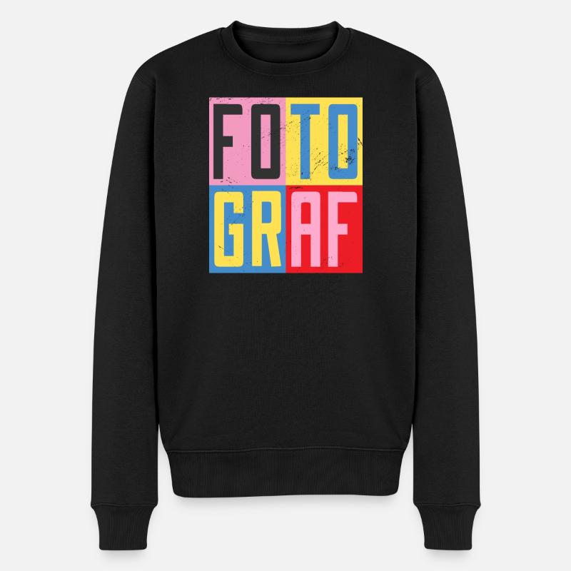 Fotograf Design - Männer Premium Bio Pullover - Schwarz