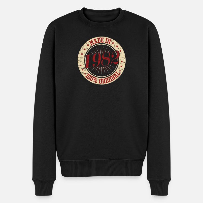 Fabriqué en 1982, anniversaire - Pull Premium bio Homme - noir