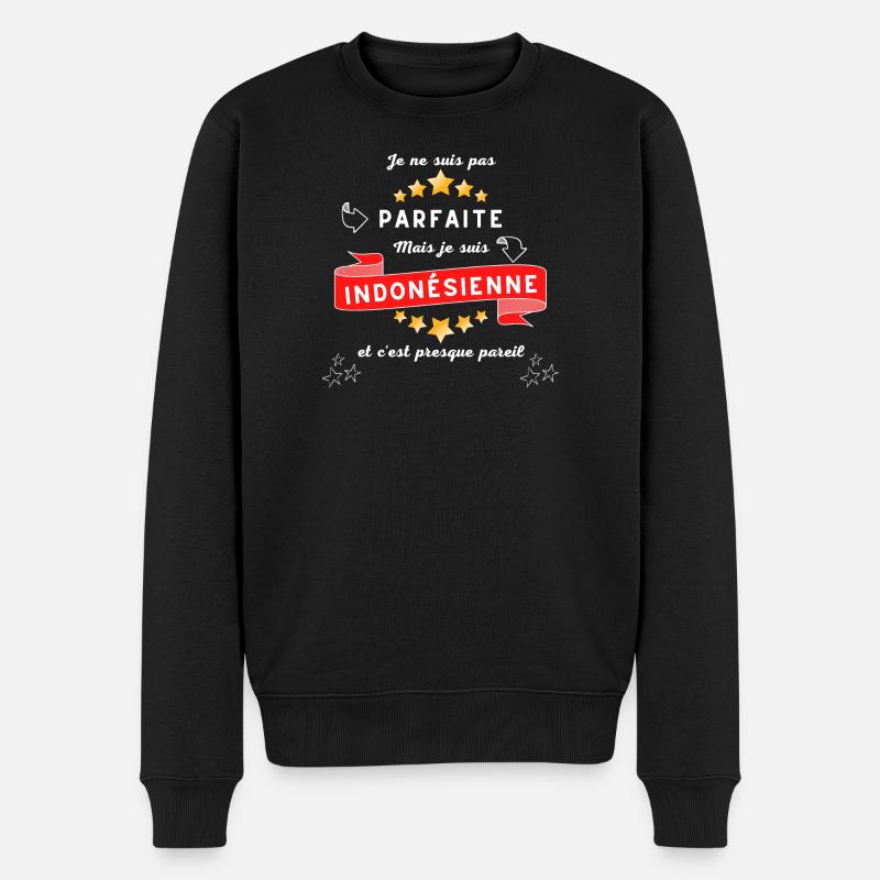 Je ne suis pas parfaite mais je suis indonnésienne - Pull Premium bio Homme - noir